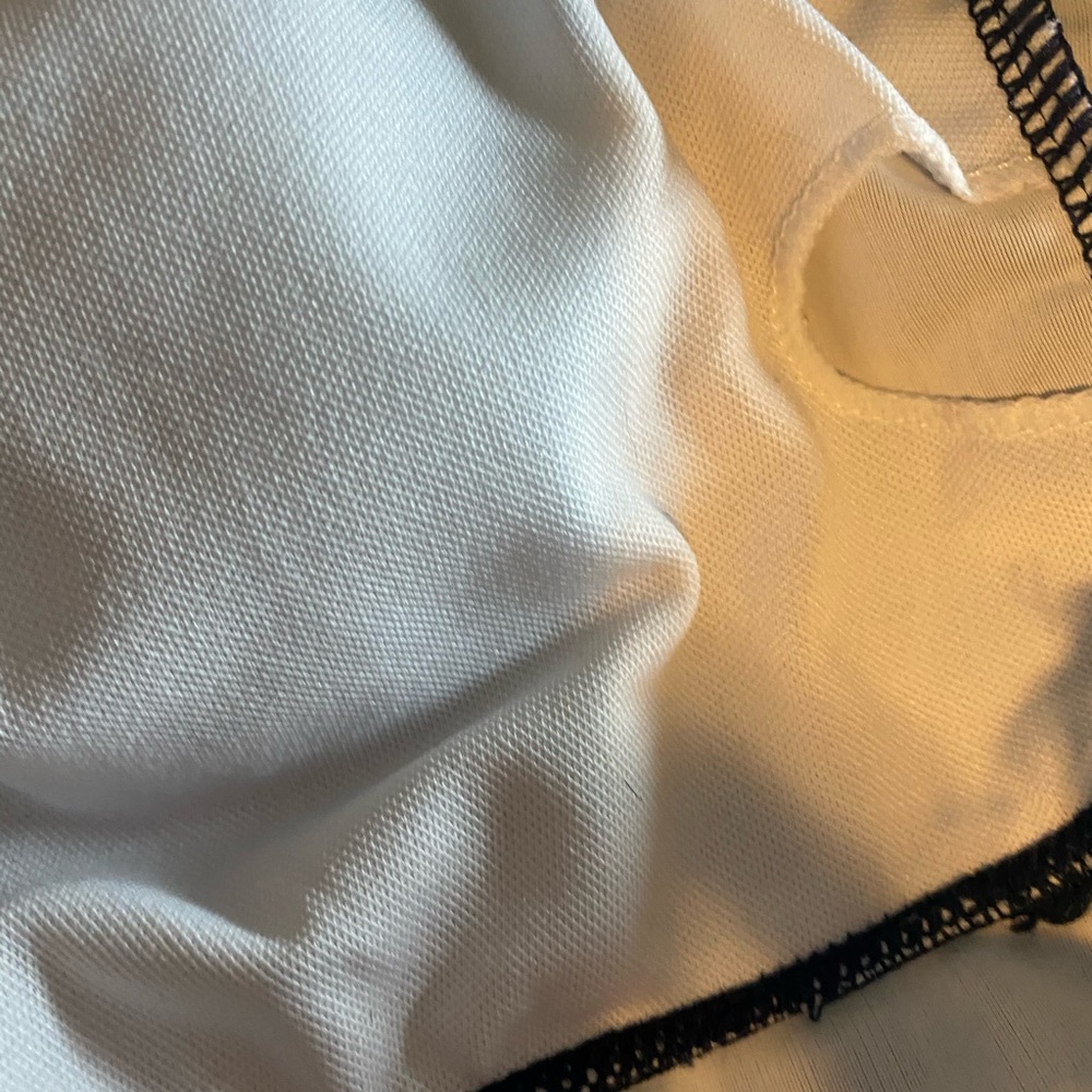 Navy and white Swimsuit Top Large - Picture 6 of 9